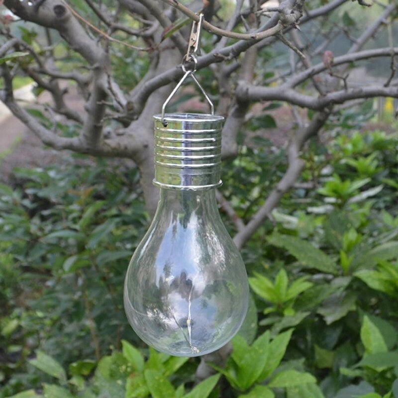 Lampa Solara Led Decorativa Sub Forma De Bulb, Pentru Exterior, Suspendata, Ip65, Ultron Transparent, Lumina Rece - vivimall.ro