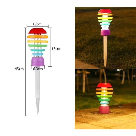 Lampa solara LED design modern pentru gradina Flippy, inaltime 45 cm, 2 moduri de utilizare, 45 x 10 cm, material sticla si ABS, 2V, ABS, 600mAh, alb cald si alb rece, mulicolor