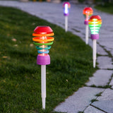 Lampa solara LED design modern pentru gradina Vivimall, inaltime 45 cm, 2 moduri de utilizare, 45 x 10 cm, material sticla si ABS, 2V, ABS, 600mAh, alb cald si alb rece, mulicolor