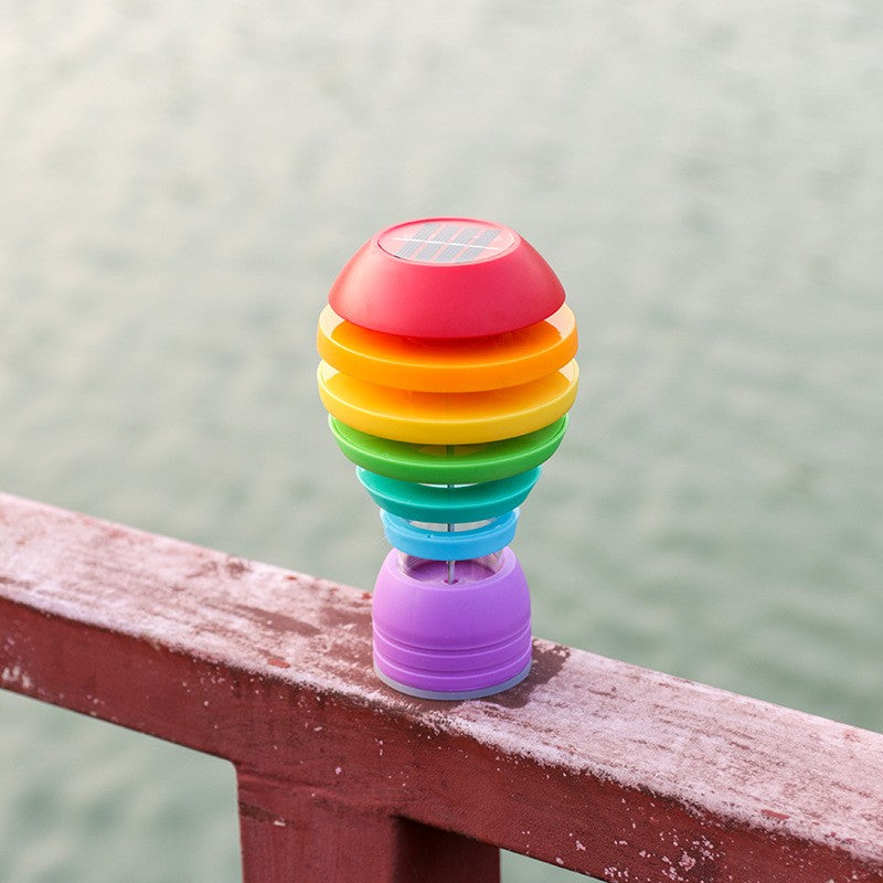 Lampa solara LED design modern pentru gradina Vivimall, inaltime 45 cm, 2 moduri de utilizare, 45 x 10 cm, material sticla si ABS, 2V, ABS, 600mAh, alb cald si alb rece, mulicolor