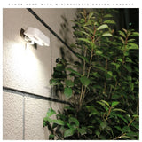 Lampa solara LED dreptunghiulara pentru perete Vivimall, 18 x 7 cm, senzor miscare, 6V, ABS, 2200mAh, rezistent la apa, culoare lumina alb rece, alb