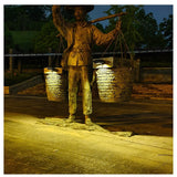 Lampa solara LED pentru gradina/scari/balustrade Flippy, 3.7V, ABS, 1200mAh, 12 x 6 cm, 12 LED-uri SMD, lumina alb cald, carcasa neagra