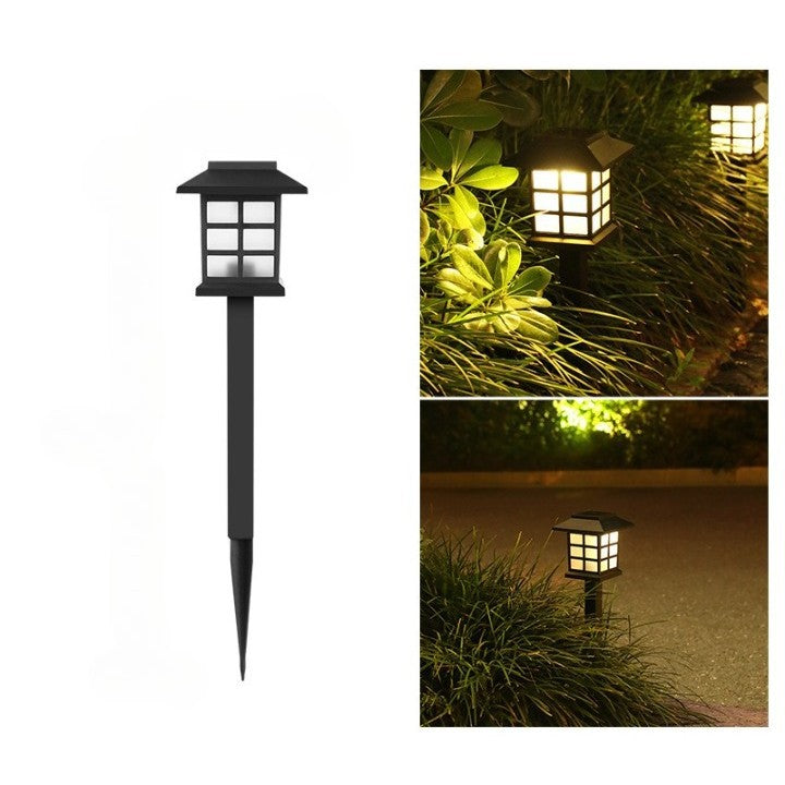 Set 2 Lampa solara Led pentru gradina, Tip felinar, Flippy, Alb cald