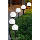 Set 2 Lampi Solare LED, Sferice, Tip Glob Flippy, Diametru 10 cm, Alb rece