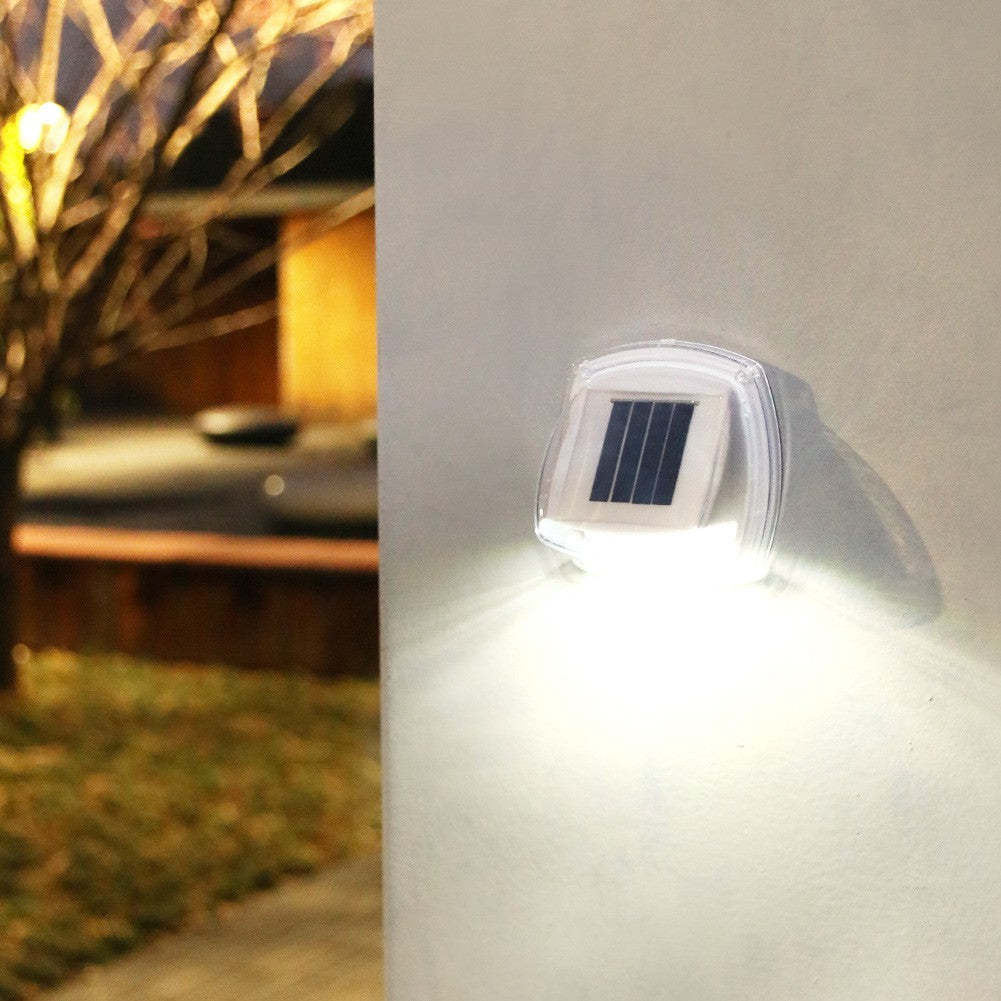 Lampa Solara Led Tip Aplica Pentru Perete, 8.5 X 9 Cm, 2V, Abs, 600Mah, Rezistent La Apa, Material Abs, 8 Led-Uri, Alb Rece - vivimall.ro