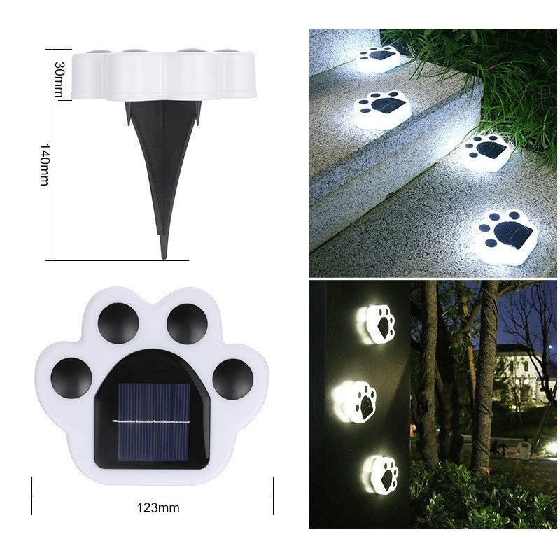 Lampa Solara Led, Tip Laba De Urs, Pentru Gazon Sau Gradina, Rezistenta La Apa, Alb Rece - vivimall.ro
