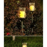 Lampa Solara Led Tip Lalea Pentru Gradina, Inaltime 55 Cm, Material Sticla Si Abs, 2V, Abs, 600Mah, Alb Cald - vivimall.ro