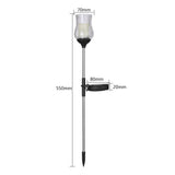 Lampa Solara Led Tip Lalea Pentru Gradina, Inaltime 55 Cm, Material Sticla Si Abs, 2V, Abs, 600Mah, Alb Cald - vivimall.ro
