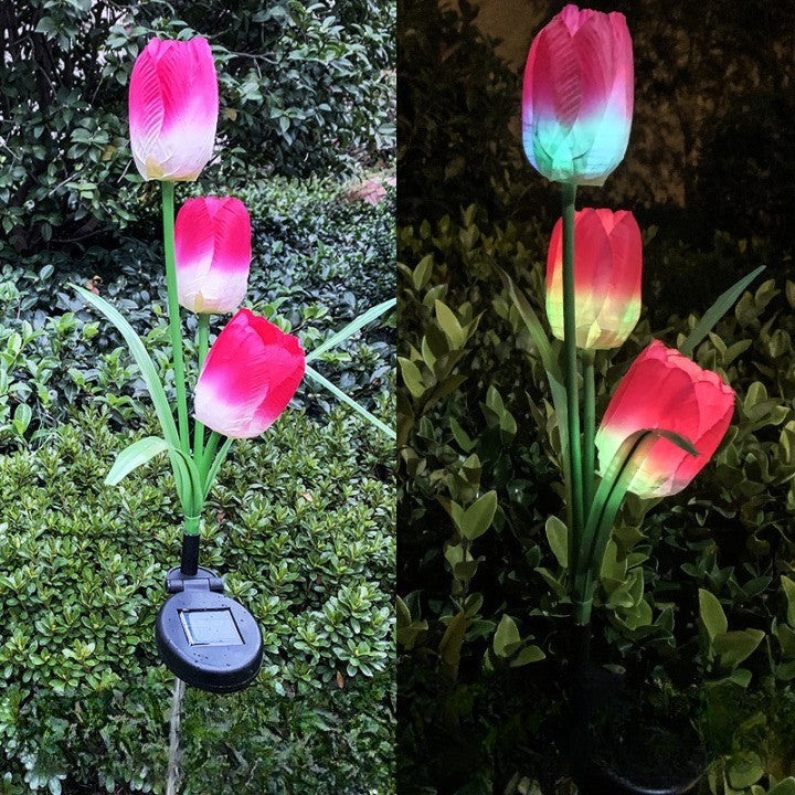 Lampă Solară Lalele Cu 3 Flori | BrightLeaf