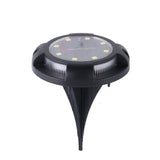 Lampa Solara Led Tip Spot Pentru Gradina, Cu 4 Leduri Laterale Multicolore Si 8 Leduri Principale Alb Rece, Ip65, Material Abs, Baterie 2V, 700 Mah, 11X13.5 Cm, Multicolor - vivimall.ro