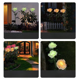 Lampa Solara LED tip Trandafir cu o floare pentru Gradina, Inaltime 75 cm, Flippy