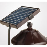 Lampa solara pentru gradina, anti-insecte, tantari, muste, UV, LED, material ABS, putere 5W, 1.2 V, autonomie 8 ore, 2 moduri de functionare, IP65, electric shock 380 volti, 30 x 19.5 cm, maro