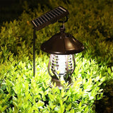 Lampa Solara Pentru Gradina, Anti-Insecte, Tantari, Muste, Uv, Led, Material Abs, Putere 5W, 1.2 V, Autonomie 8 Ore, 2 Moduri De Functionare, Ip65, Electric Shock 380 Volti, 30 X 19.5 Cm, Maro - vivimall.ro