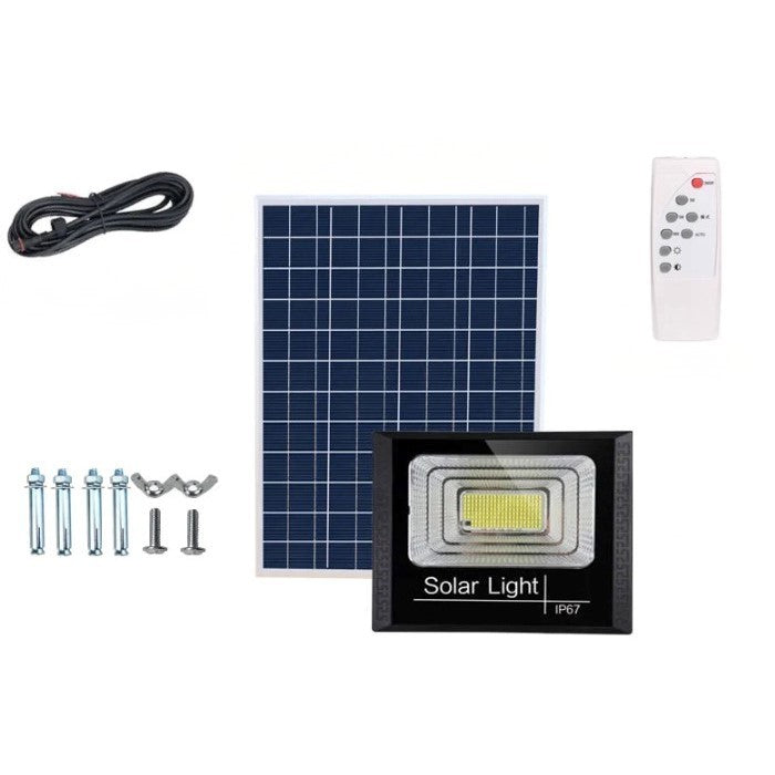 Lampa Solara Stradala, 100 Led, 30 W, Cu Panou Solar, Brat De Montare Inclus - vivimall.ro
