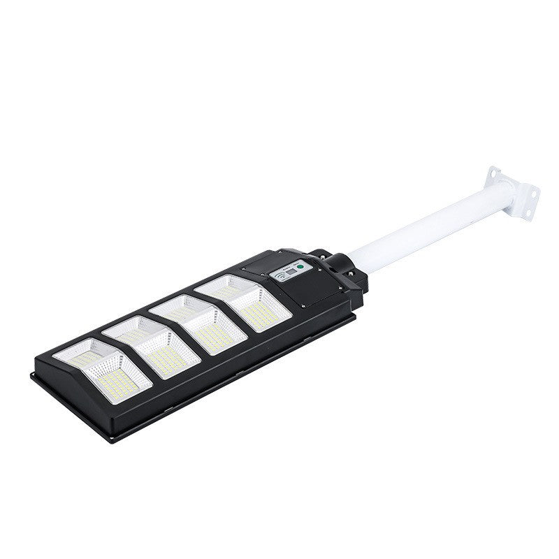 Lampa Solara Stradala, Cu Telecomanda, Senzor De Miscare Si Lumina, Suport Prindere, 180 Led-Uri, Ip65, Abs, 10Ah, 200W, Temperatura Culoare 6500K, 59.5X23.8X6.8 Cm, Autonomie 10-12 Ore, Negru - vivimall.ro