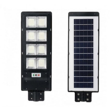 Lampa Solara Stradala, Cu Telecomanda, Senzor De Miscare Si Lumina, Suport Prindere, 180 Led-Uri, Ip65, Abs, 10Ah, 200W, Temperatura Culoare 6500K, 59.5X23.8X6.8 Cm, Autonomie 10-12 Ore, Negru - vivimall.ro