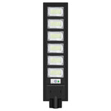 Lampa solara stradala Flippy, cu telecomanda, senzor de miscare si lumina, suport prindere, 288 LED-uri, IP65, ABS, 15AH, 300W, temperatura culoare 6500K, 79x18.8x5 cm, autonomie 10-12 ore, negru