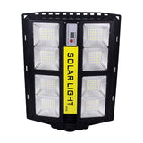 Lampa solara stradala Flippy, cu telecomanda, senzor de miscare si lumina, suport prindere, 720 LED-uri, IP65, ABS, 15AH, 500W, temperatura culoare 6500K, 44.5x34.7x6.6 cm, autonomie 10-12 ore, negru