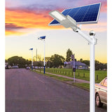 Lampa Solara Stradala, Ip65, Senzor De Lumina, 60 Led-Uri Smd, 2250 Lm, Panou 25W, Putere 200W, Autonomie 12-16 Ore, Telecomanda, Montare Prin Fixare, Pentru Strada Sau Gradina, Finisaj Mat, Material Abs, 51.5 X 21 X 7.5, Gri - vivimall.ro