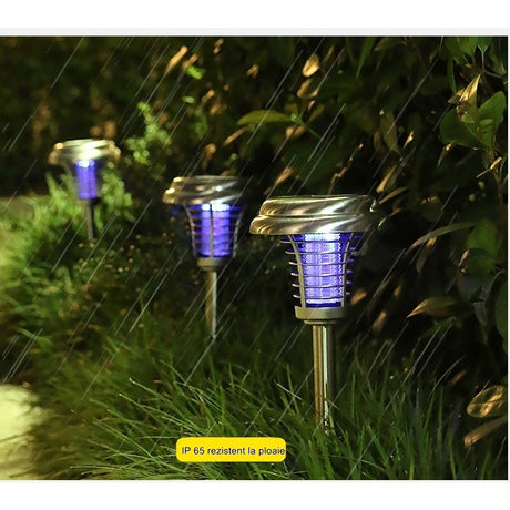 Lampa Solara Tip Torta, Anti-Insecte, Tantari, Uv, Led, 1.2V, Ip65, 1 Led, Material Abs, 48 X 14 Cm, Gri - vivimall.ro