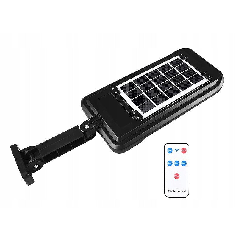Lampa Stradala Solara, Cu Telecomanda, 36 Cm X 11.5 Cm, 108 Cob Led, 2592 Lumeni, 21.6 W - Echivalent 172 W Bec Incadescent, Ip65, Senzor De Miscare, Senzor De Lumina, 2 Grile, Alb Rece - vivimall.ro