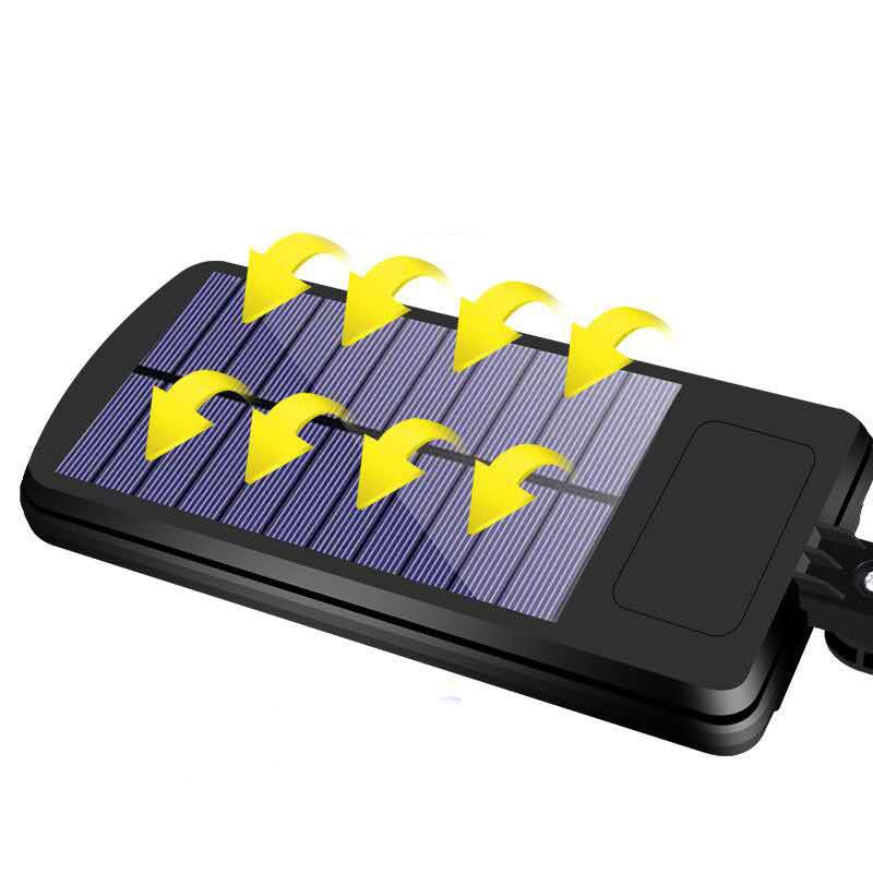 Lampa Solara De Exterior Led, 36 Cm X 11.5 Cm, 2400Lumeni 100 Cob Led 20 W - Echivalent 160 W Bec Incadescent, Ip65, Senzor De Miscare, Senzor De Lumina, 1 Grila, Alb Rece - vivimall.ro