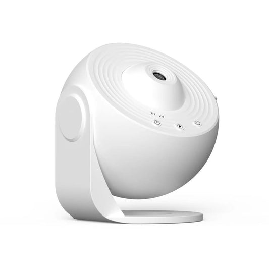 Lampa Tip Proiector Galaxie, Vivimall, pentru Dormitor, Tematica Cer Instelat, Model Glob, HD, Rotire 360 de Grade, 13 Imagini, Incarcare USB, 5 W, 11.2x10.8x10.9 cm, Alb - vivimall.ro