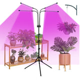 Lampa Uv Pentru Cresterea Plantelor, 4 Capete, Putere 30W, 108 Led-Uri Lampa Cu Lumina Ultra-Violet, Lampa Cu Picior Ajustabil Pana La 2 M, Lumina Uv - vivimall.ro