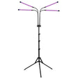 Lampa UV pentru cresterea plantelor, Vivimall, 4 capete, putere 30W, 108 LED-uri Lampa cu lumina Ultra-Violet, Lampa cu Picior Ajustabil pana la 2 m, Lumina UV Mov - vivimall.ro