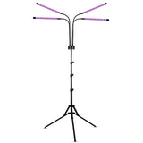 Lampa UV pentru cresterea plantelor, Vivimall, 4 capete, putere 30W, 108 LED-uri Lampa cu lumina Ultra-Violet, Lampa cu Picior Ajustabil pana la 2 m, Lumina UV Mov - vivimall.ro