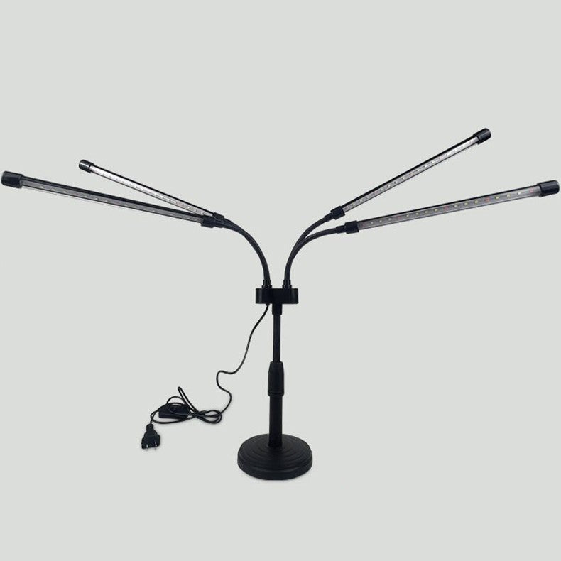 Lampa Uv Pentru Cresterea Plantelor, Conectare La Retea, 20W, 4 Capete, 72 Led-Uri, Ajustabila Pana La 66.5 Cm, Lumina Movâ- - vivimall.ro