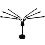 Lampa Uv Pentru Cresterea Plantelor, Conectare La Retea, 30W, 6 Capete, 108 Led-Uri, Ajustabila Pana La 68.5 Cm, Lumina Mov - vivimall.ro