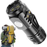 Lanterna Cu 3 Nuclee Led, Incarcare Usb, Autonomie 4-20H, Raza Maxima 100-200 M, 5W, Suport De Agatat, Fund Magnetic,