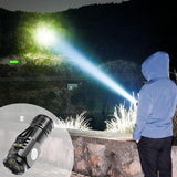 Lanterna Cu 3 Nuclee Led, Incarcare Usb, Autonomie 4-20H, Raza Maxima 100-200 M, 5W, Suport De Agatat, Fund Magnetic,