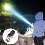 Lanterna Cu 3 Nuclee Led, Incarcare Usb, Autonomie 4-20H, Raza Maxima 100-200 M, 5W, Suport De Agatat, Fund Magnetic,
