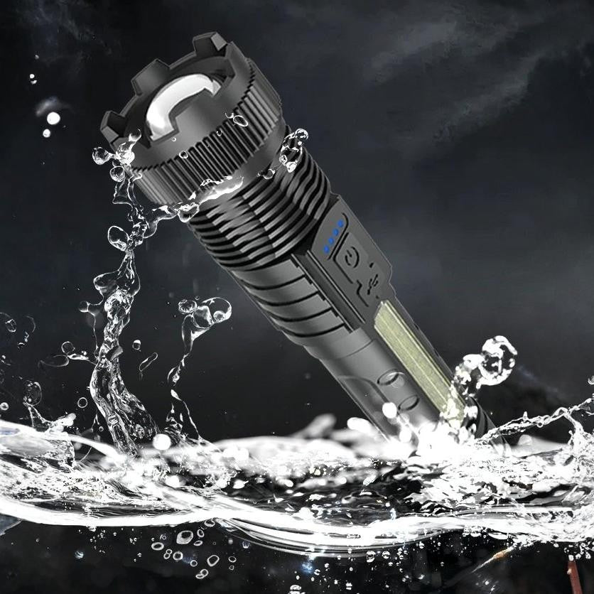 Lanterna LED  Flippy P50 mare, Incarcare USB,  10W, 2 Surse de Lumina,  16 x 3.8 cm, Negru