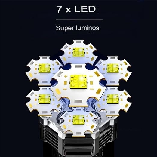 Lanterna Led Lumina Puternica, Rezistenta La Apa, Tip Proiector Cob, Lanterna Reincarcabila, Usb, Cu Maner Pentru Drumetii, Lanterna De Urgenta, Aer Liber, 14.1 X 6.4 Cm, Culoare Negru Cu Comutator Albastru - vivimall.ro