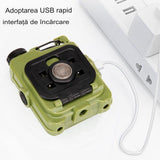 Lanterna Mini De Buzunar Tip Breloc, Incarcare Prin Usb Type C, Multifunctionala, Pentru Exterior, Camping, Alpinism, Ciclism, Mini Lanterna Elvis, Lumina Puternica, Culoare