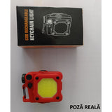 Lanterna Mini De Buzunar Tip Breloc, Incarcare Prin Usb Type C, Multifunctionala, Pentru Exterior, Camping, Alpinism, Ciclism, Mini Lanterna Elvis, Lumina Puternica, Culoare