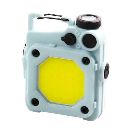 Lanterna Mini De Buzunar Tip Breloc, Incarcare Prin Usb Type C, Multifunctionala, Pentru Exterior, Camping, Alpinism, Ciclism, Mini Lanterna Elvis, Lumina Puternica, Culoare