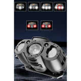 Lanterna LED de Cap, Flippy, cu Suport Inclus, Incarcare USB Tip C, Raza 100-200m, 5W, 6 Trepte de Lumina, 400 mAh, Gri