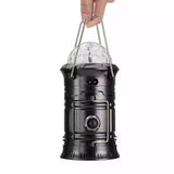 Lanterna Pliabila De Camping Magic Cool Cu Lampa Disc Si Usb Lanterna, Felinar, 6 Led + 1 W + 3C Culori, Negru - vivimall.ro