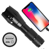 Lanterna Power Bank Led, Incarcare Usb, Raza 300M, 5W, Functie Zoom Si Incarcare Telefon - vivimall.ro