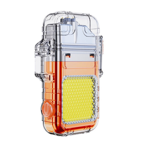 Lanterna Tip Breloc Cu Bricheta, Impermeabila, 3 Moduri Iluminare, 300 Mah, Incarcare Usb-C, Cob, Raza De Actiune 50 - 100 M