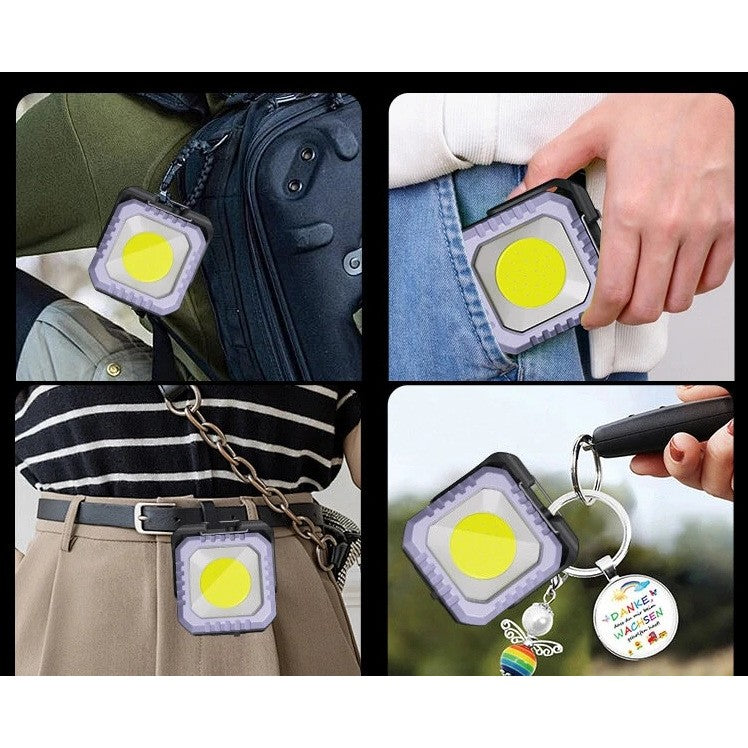 Lanterna Tip Breloc, 5 Moduri De Luminat, Incarcare Usb Tip C, 5W, Impermeabila Ipx5, 500 Lm, Cob