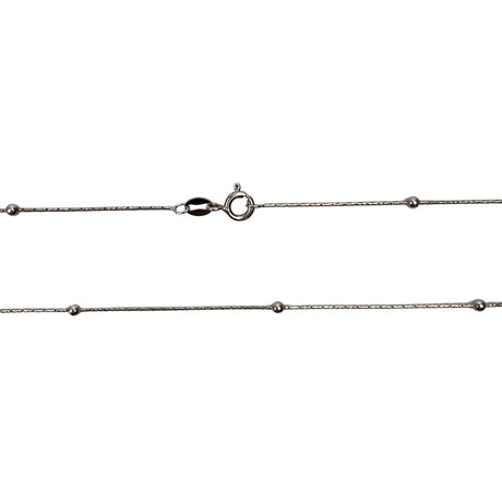 Lantisor Argint 925 Cu Bile Rodiat 60 Cm