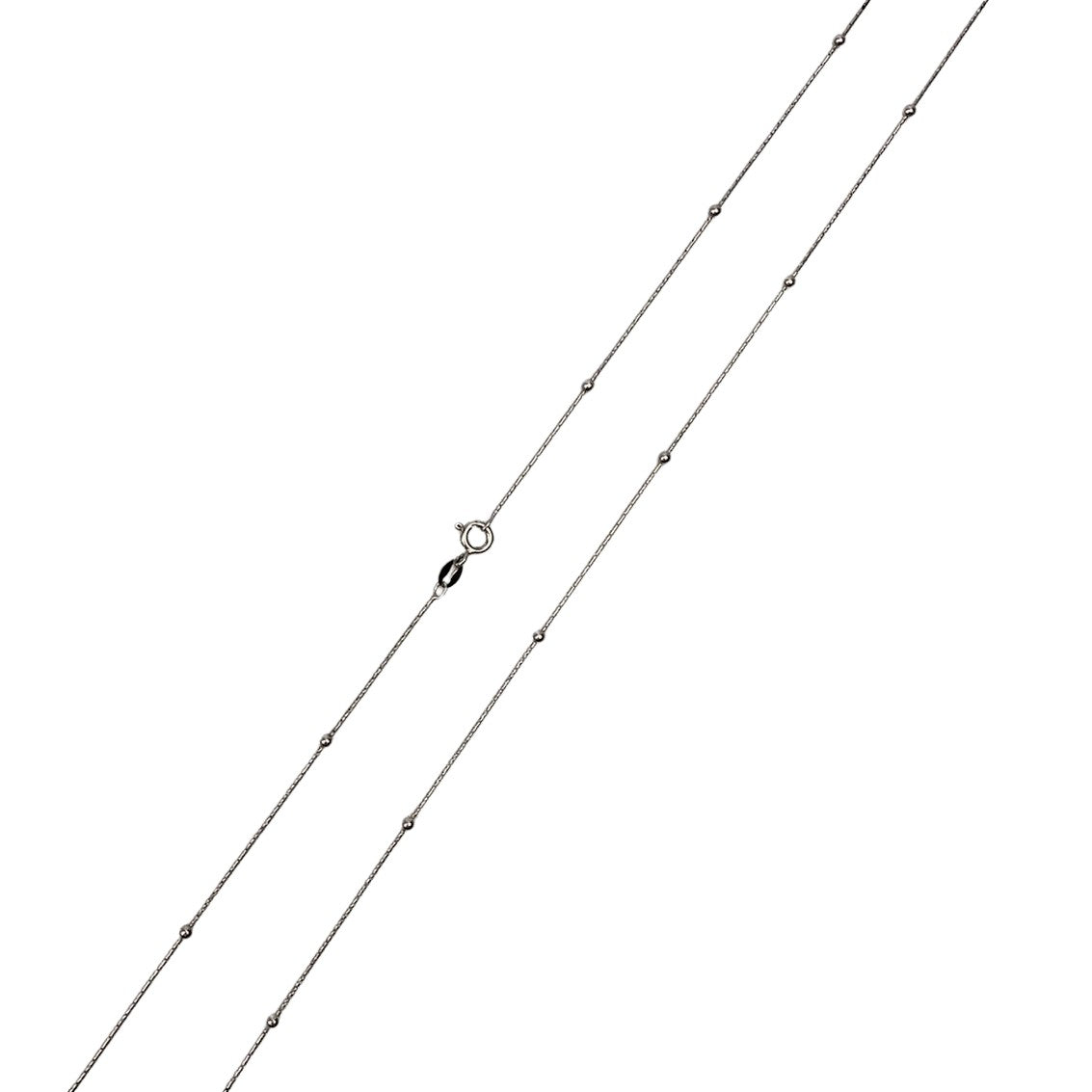 Lantisor Argint 925 Cu Bile Rodiat 60 Cm
