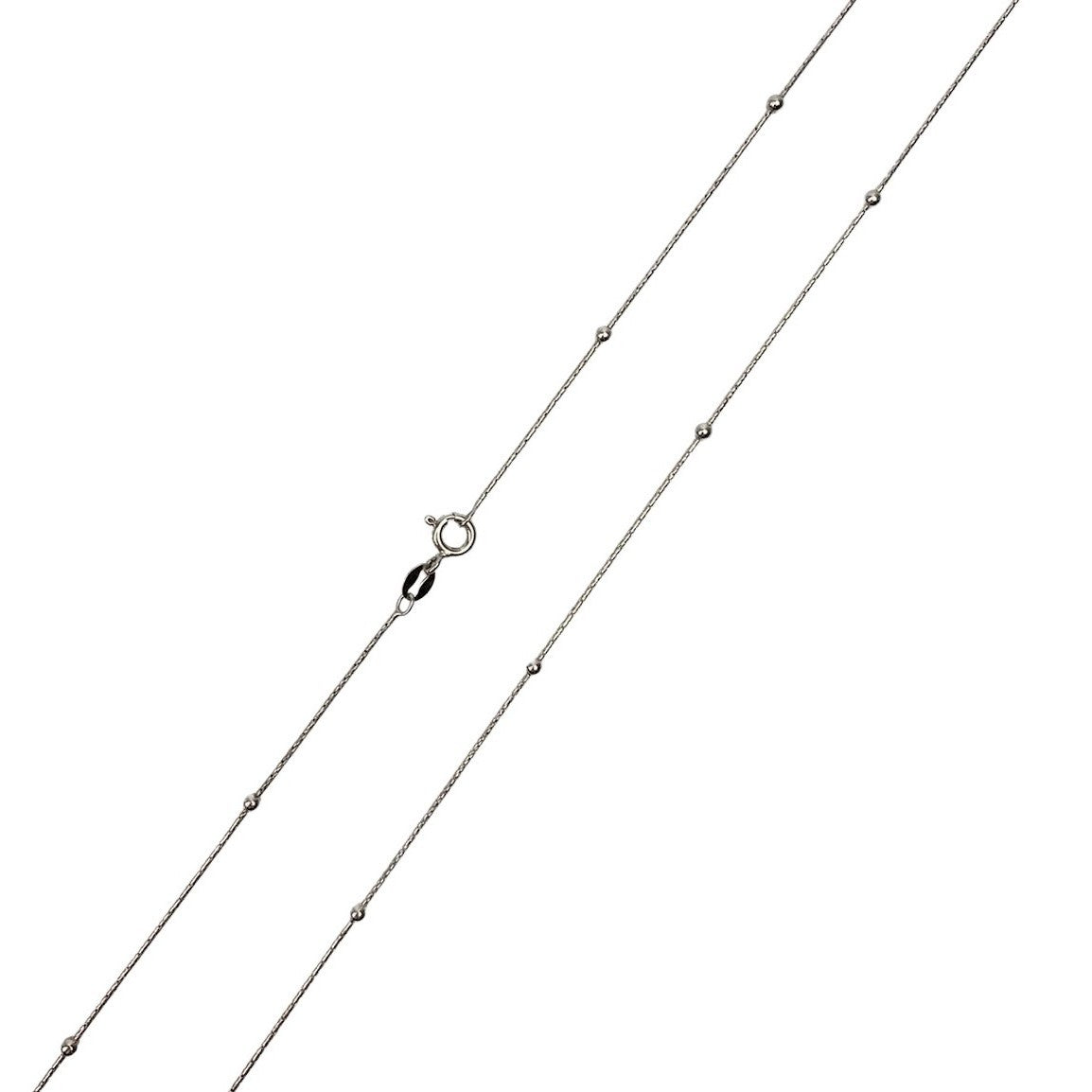 Lantisor Argint 925 cu Bile Rodiat 60 cm - vivimall.ro