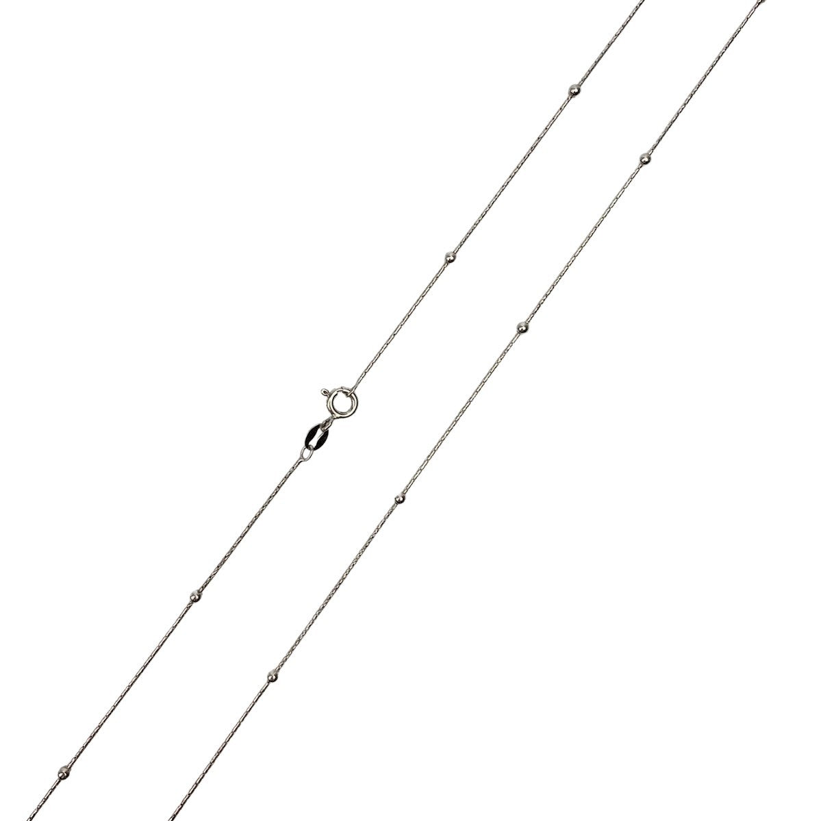 Lantisor Argint 925 Cu Bile Rodiat 60 Cm