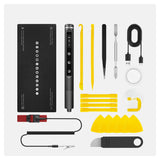 Surubelnita Profesionala Electrica, Flippy, Multifunctionala, Reancarcabila USB, Luminare LED, Kit 71 in 1, Set Complet cu Biti Torx, Phillips, Hex, Pentalobe, 21.4 x 12.4 cm, Negru - vivimall.ro